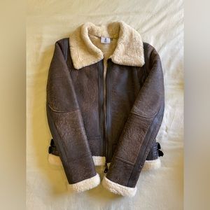 Vintage DOMA Genuine Leather/Shearling Lined Jacket